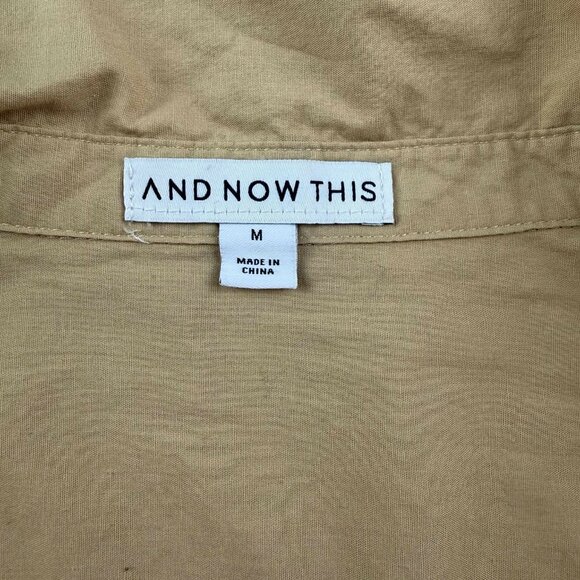 Women's Long Sleeves Shirt, And Now This, Size Medium-Large, Beige - Picture 2 of 7